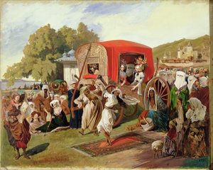 Outdoor Fete Törökországban, 1830-60 körül